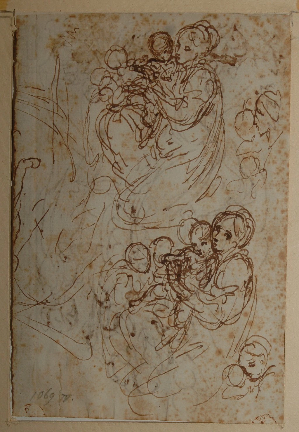 Studi di Madonna con Bambino e altre figure - Galleria Nazionale di Parma